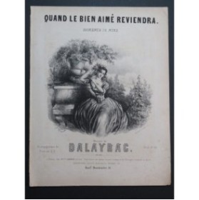 DALAYRAC Nicolas Quand le Bien Aimé Reviendra Chant Piano ca1850