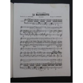 DUPRATO Jules La Maisonnette Chant Piano ca1865