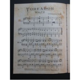POPPLEWELL ROULE Thomas Toréador Piano ca1890