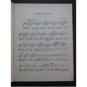 STRAUSS Johann Kuss-Walzer op 400 Piano ca1880