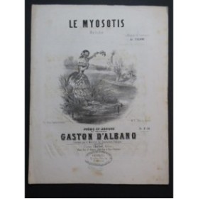 D'ALBANO Gaston Le Myosotis Chant Piano XIXe siècle