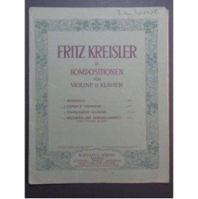 KREISLER Fritz Caprice Viennois op 2 Violon Piano 1911