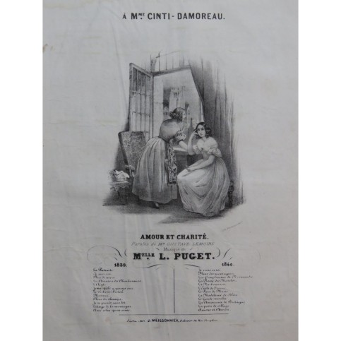 PUGET Loïsa Amour et Charité Chant Piano 1840
