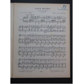 GAUWIN Adolphe Sans Boire Chant Piano