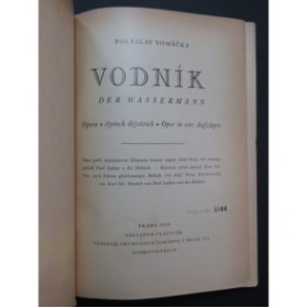 VOMAKA Boleslav Vodnik Der Wassermann Opéra Chant Piano 1939