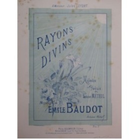 BAUDOT Émile Rayons Divins Chant Piano ca1894