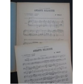 MALO Auguste Andante Religieux Violoncelle Piano ou Orgue 1933