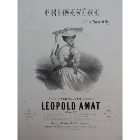 AMAT Léopold Primevère Chant Piano 1855