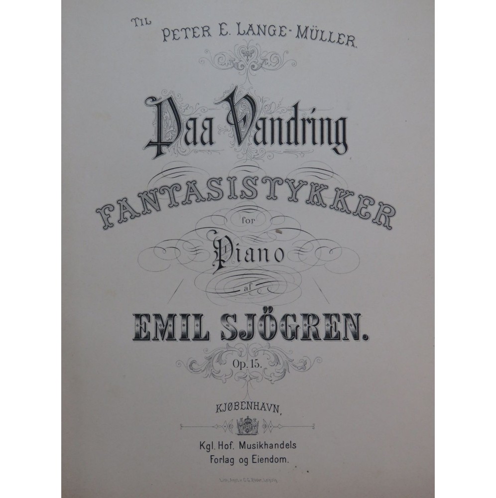 SJOGREN Emil Daa Vandring Fantasistykker op 15 Piano
