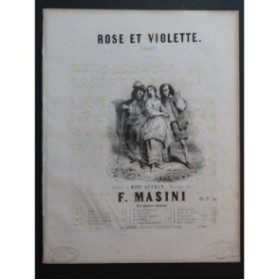 MASINI F. Rose et Violette Chant Piano ca1840