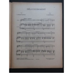 ZEPPILLI P. Délicieusement Un Grand Sommeil Chant Piano 1920