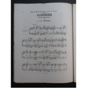WELTER J. B. Allegrezza Piano ca1880