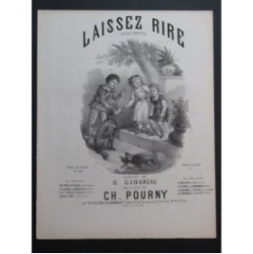 POURNY Charles Laissez Rire Chant Piano ca1875