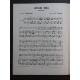 POURNY Charles Laissez Rire Chant Piano ca1875