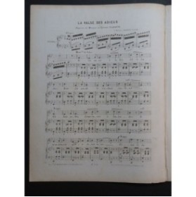 NADAUD Gustave La Valse des Adieux Chant Piano ca1850