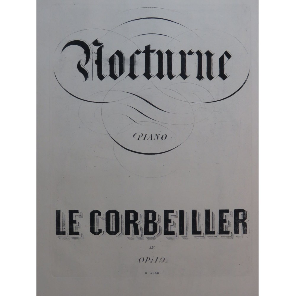 LE CORBEILLER Charles Nocturne No 1 op 19 Piano ca1890