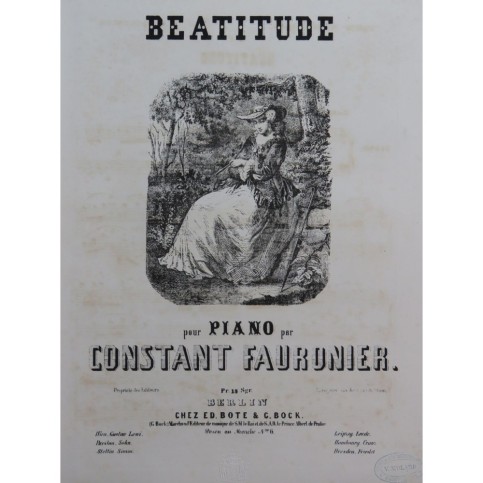 FAURONIER Constant Béatitude Piano ca1855