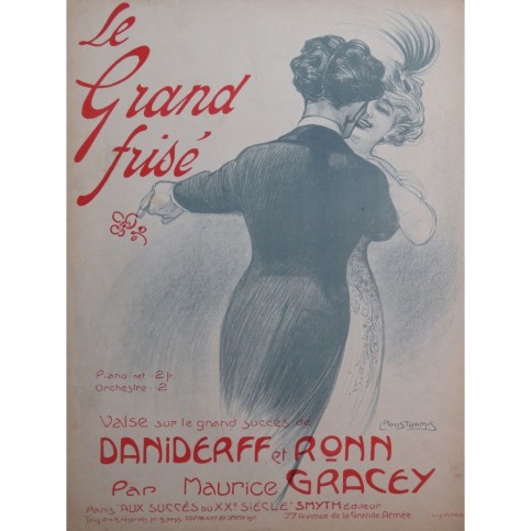 GRACEY Maurice Grand Frisé Piano 1911