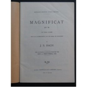 BACH J. S. Magnificat in D Chant Piano ou Orgue
