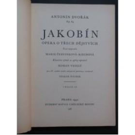 DVORAK Antonin Jakobin Opéra Chant Piano 1942