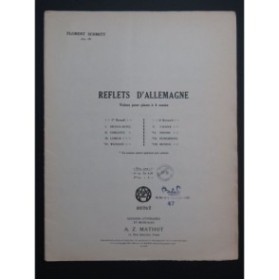 SCHMITT Florent Reflets d'Allemagne Recueil No 1 Valses Piano 4 mains 1926