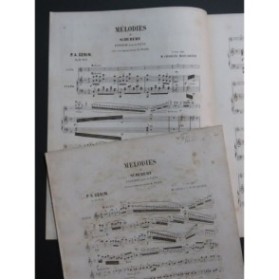 GENIN P. A. Mélodies de Schubert Fantaisie Piano Flûte ca1870