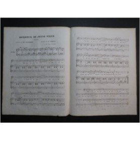 VIMEUX Joseph Bonheur de jeune fille Chant Piano ca1845