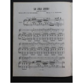 CLAPISSON Louis Le Joli Jour Chant Piano ca1855