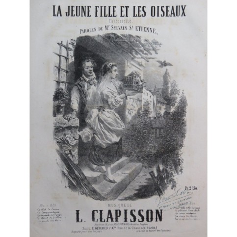 CLAPISSON Louis La jeune fille et les oiseaux Chant Piano 1859