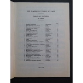 Les Classiques Favoris du Piano Morceaux Choisis Volume 3 Piano 1961