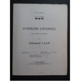 LALO Edouard Symphonie Espagnole op 21 Violon Piano 1908