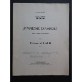 LALO Edouard Symphonie Espagnole Violon Piano 1908