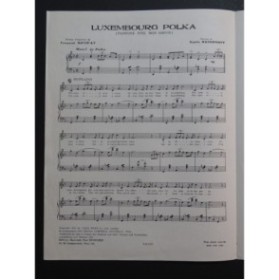 REISDORFF Émile Luxembourg Polka Chant Piano 1954
