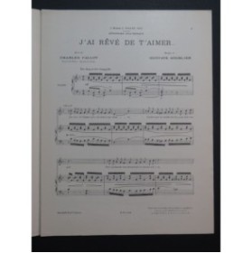 GOUBLIER Gustave J'ai rêvé de t'aimer Chant Piano 1936