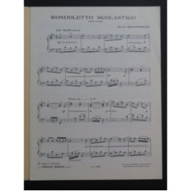 BERTHELOT René Rondoletto Scolastico Piano 1968