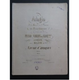 BEETHOVEN Adagio de la Sonate No 14 Piano Orgue Violon ou Violoncelle ca1870