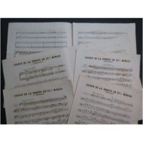 BEETHOVEN Adagio de la Sonate No 14 Piano Orgue Violon ou Violoncelle ca1870