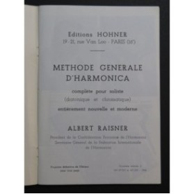 RAISNER Albert Méthode d'Harmonica 1968