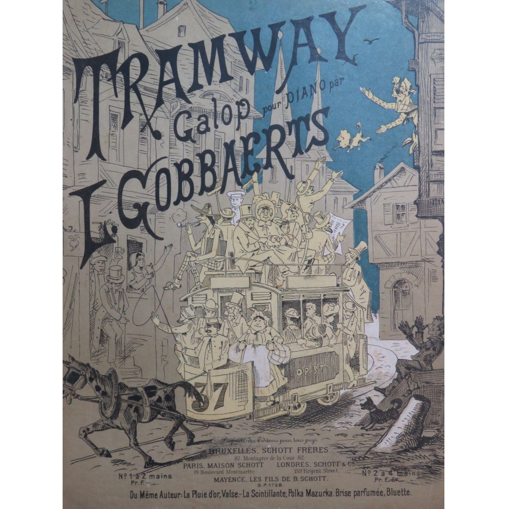 GOBBAERTS Louis Tramway Galop Piano 4 mains