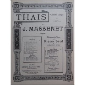 MASSENET Jules Thaïs Méditation Piano 1948