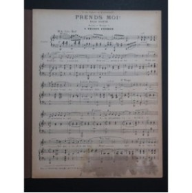 NILSON FYSHER A. Prends moi Chant Piano 1906