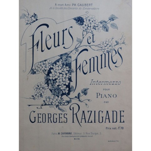 RAZIGADE Georges Fleurs et Femmes Piano