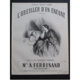 FERDINAND A. L'Oreiller d'un enfant Chant Piano ca1862