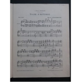 LENORMAND Henri Valse d'Automne Piano