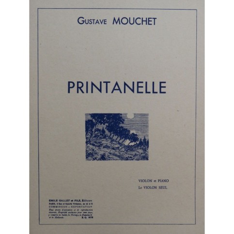 MOUCHET Gustave Printanelle Violon Piano 1949