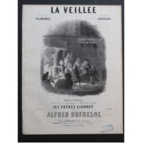 GAVEAUX La Veillée Chant Piano ca1855