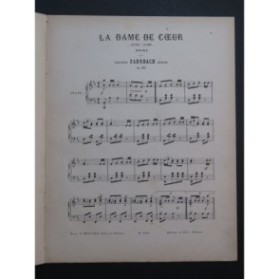 FAHRBACH Philippe Junior La Dame de Coeur Piano ca1880