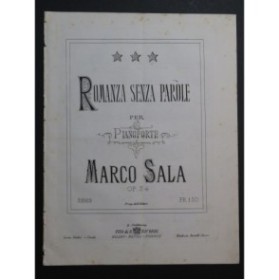 SALA Marco Romanza Senza Parole Piano ca1866