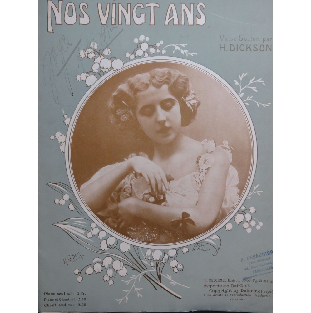 DICKSON H. Nos Vingt Ans Piano 1909