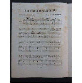 POURNY Charles Les Succès Involontaires Chant Piano ca1880